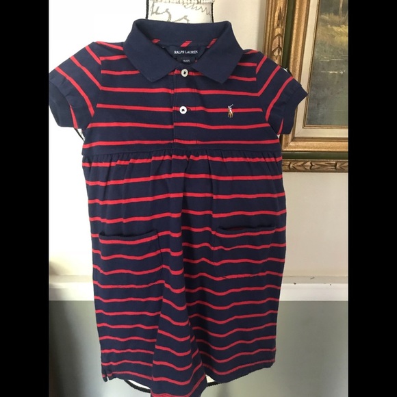 Ralph Lauren NEW Striped Polo Pocket Dress 4T - Picture 2 of 4
